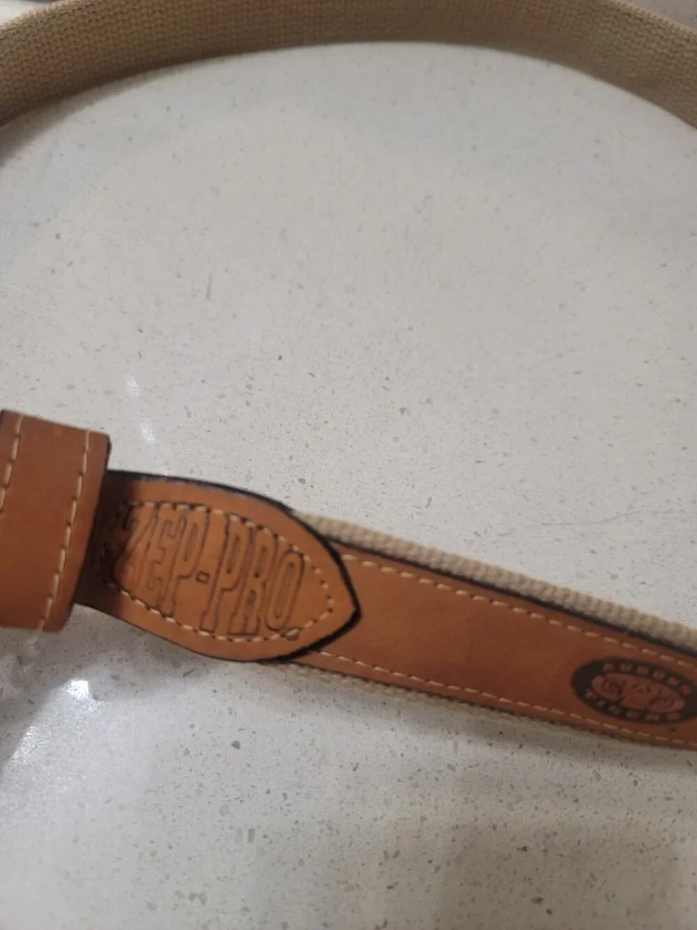 Zep Pro Leather Canvas Belt Embroidery Auburn Tigers Brown Men's 40 USA